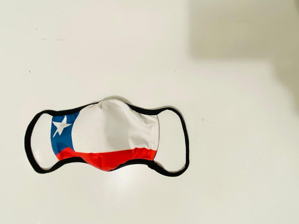 Chile flag face mask