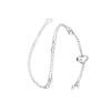 Heart Lariat Silver Necklace flat - Nueve Sterling