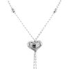 Heart Lariat Silver Necklace detail - Nueve Sterling