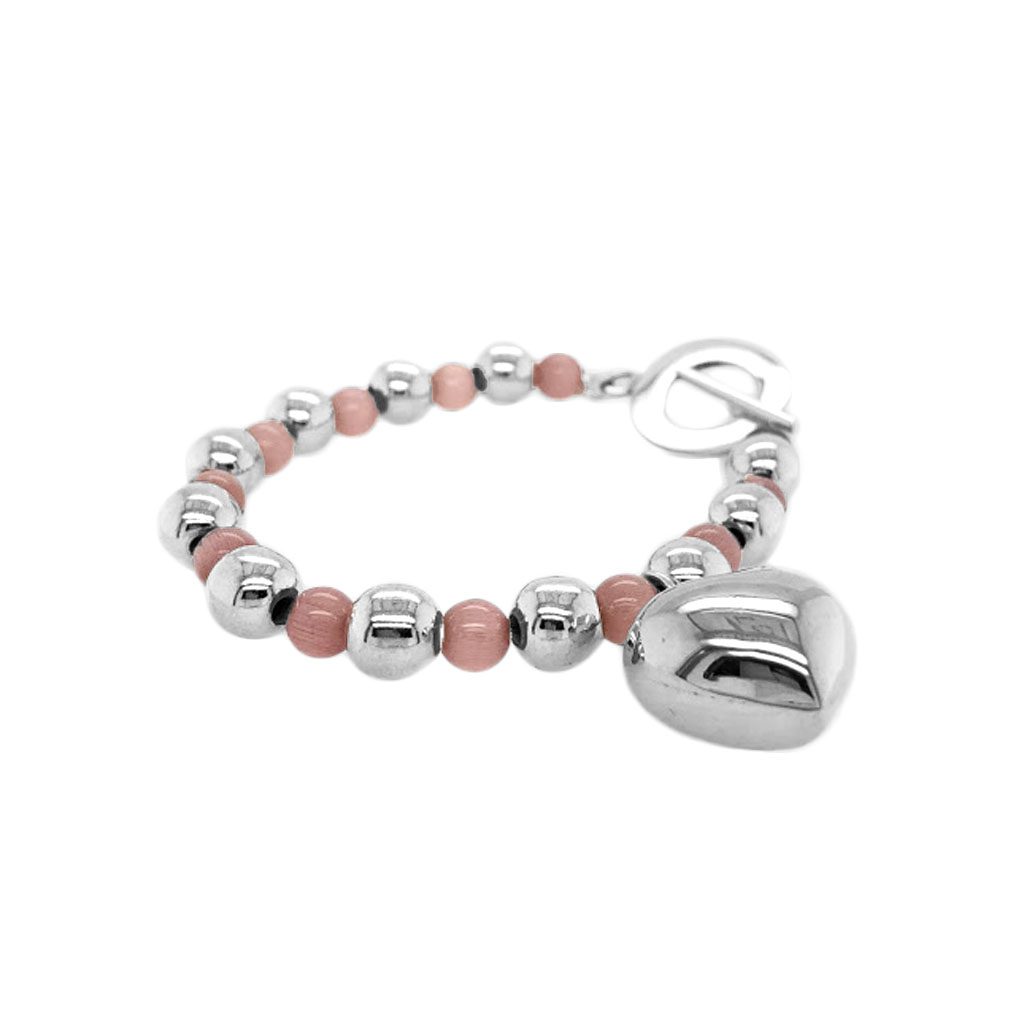 Pink-cat-eye-silver-bracelet-front-Nueve-Sterling