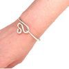 Snake-silver-bangle-with-model-Nueve-Sterling