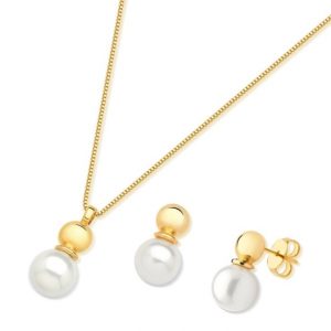 Gold Plated Set White