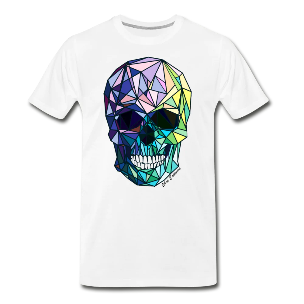 Poly-Calavera Rainbow Men’s Premium T-Shirt - MyLatinStore